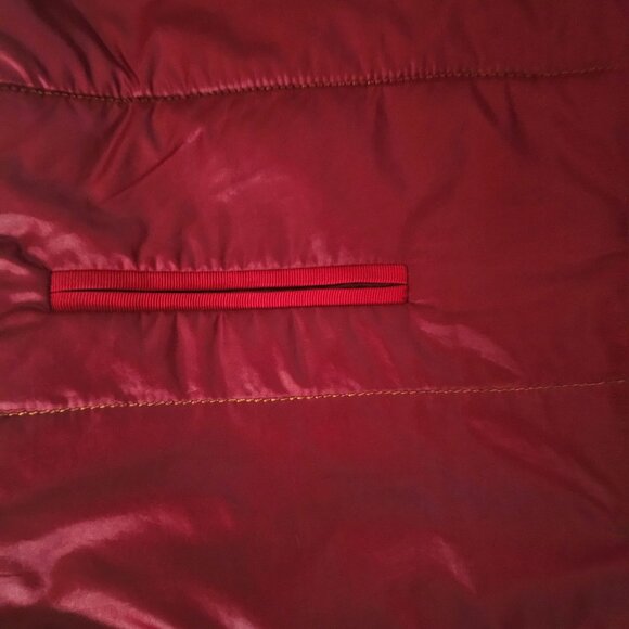 Apriori Cotton & Casual Apriorisette Burgundy Plush Lined Puffer Vest Size 8 - Picture 5 of 14